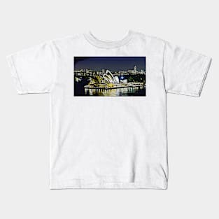 Sydney Opera House at Night Kids T-Shirt